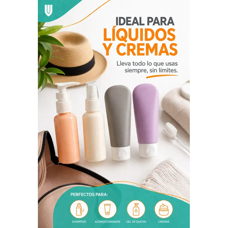 Botellas Silicona Recargable Viaje Porta Shampoo Jabon 60 Ml 16 Unidades Multicolor Pastel Moderno Atractivo Viaje Organizacion Visual Facil Identificacion Liquidos Silicona Suave Compacto