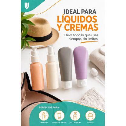Botellas Silicona Recargable Viaje Porta Shampoo Jabon 60 Ml 16 Unidades Multicolor Pastel Moderno Atractivo Viaje Organizacion Visual Facil Identificacion Liquidos Silicona Suave Compacto
