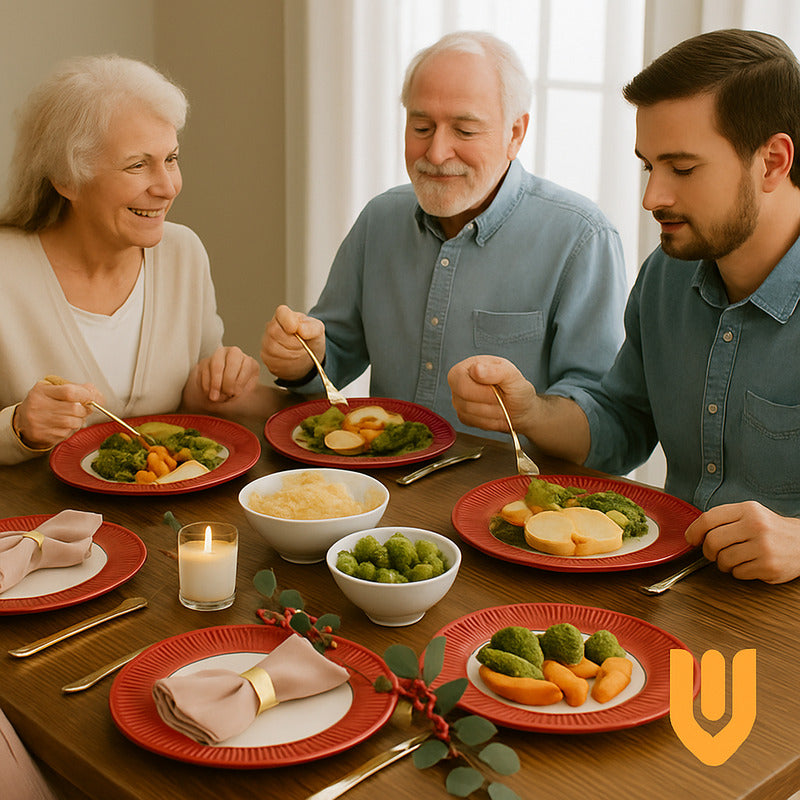 Plato Base Rojo Vajilla Navidad Juego De Platos Rojos 33cm