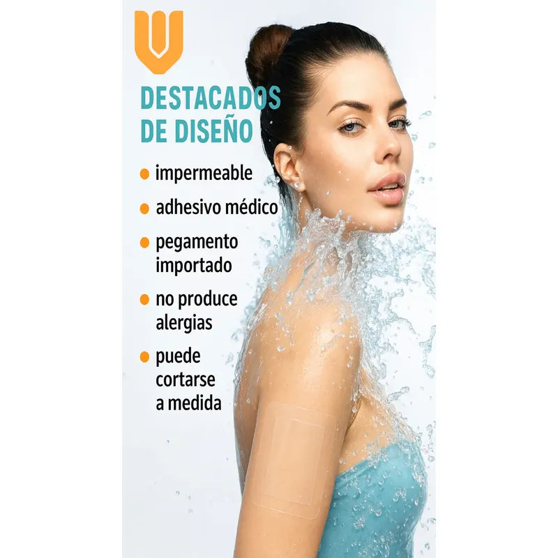 10 Parche Transparente Impermeable Heridas Parche Adhesivo Blanco