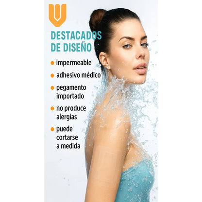 10 Parche Transparente Impermeable Heridas Parche Adhesivo Blanco
