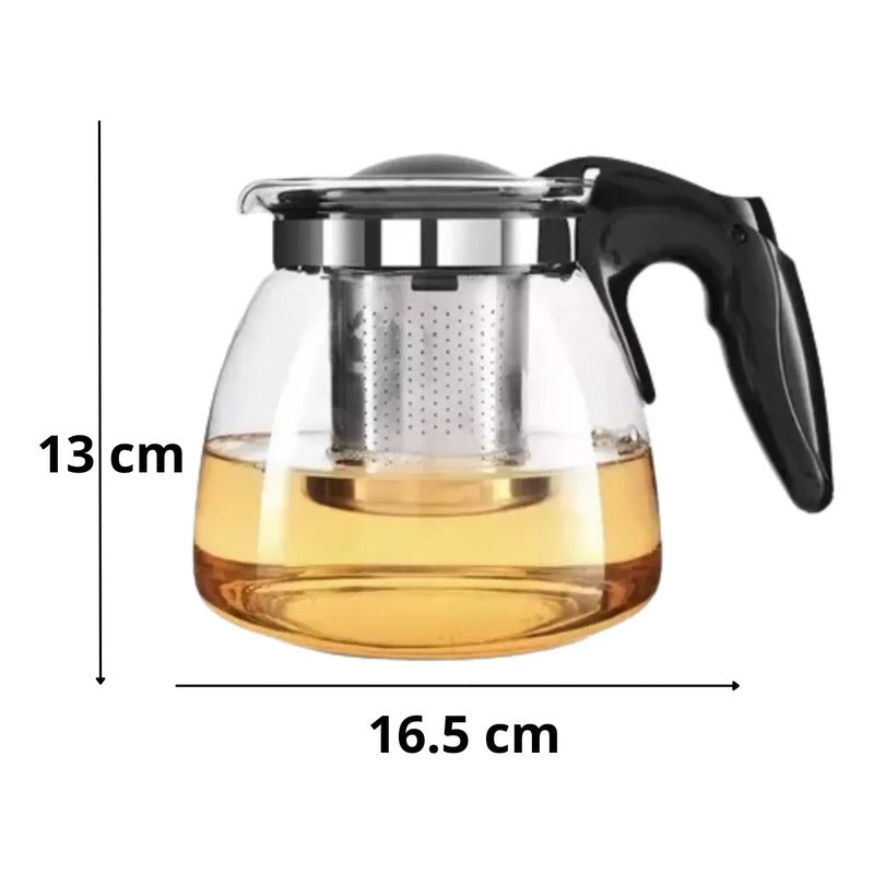 X2 Tetera Vidrio Infusor Te Tetera Infusora Con Filtro 900ml Transparente X2 Tetera Infusor 900ml