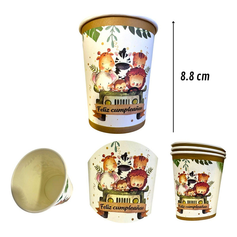 X30 Vasos Safari Decoracion Desechables Fiesta Celebracion