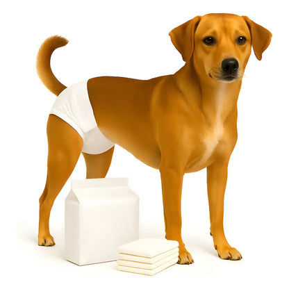 X100 Pañales Desechables Perro Gato Incontinencia Gatos M Blanco Hembra M 42 X 30 Cm