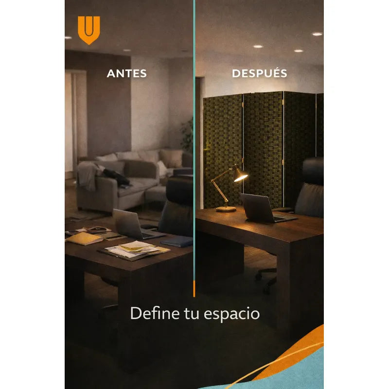 Biombo Tela Moderno Ambientes Separador 180 Cm 4 Puertas Verde Profundo Moderno Decoracion Interior Hogar Oficina Panel Separador Ambientes Elegante Estilo Geometrico Decorativo Divisor Ambientes...