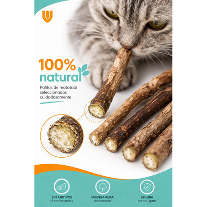 X10 Palitos Hierba Gatera Yerba Gatera Juguete Para Gatos Marrón