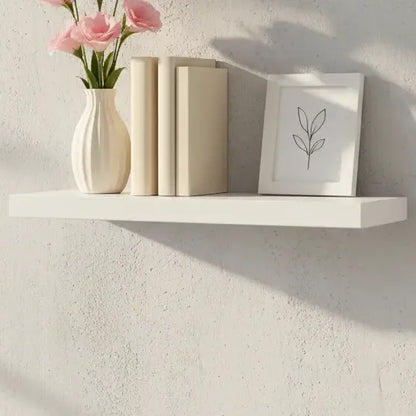 Repisa Flotante Estantes Pared Dormitorio Baño Mdf 50x15 Cm Blanco