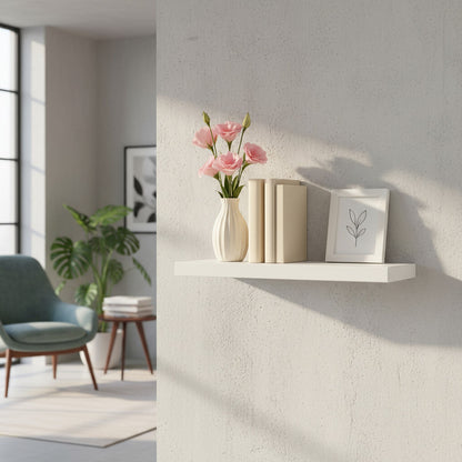 Repisa Flotante Dormitorio Baño Estantes Pared Mdf 40x15 Cm