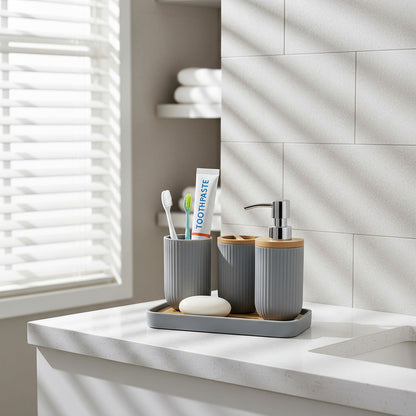 Set 4 Accesorios Bano Accesorios Para Baño Set De Baño Jabon