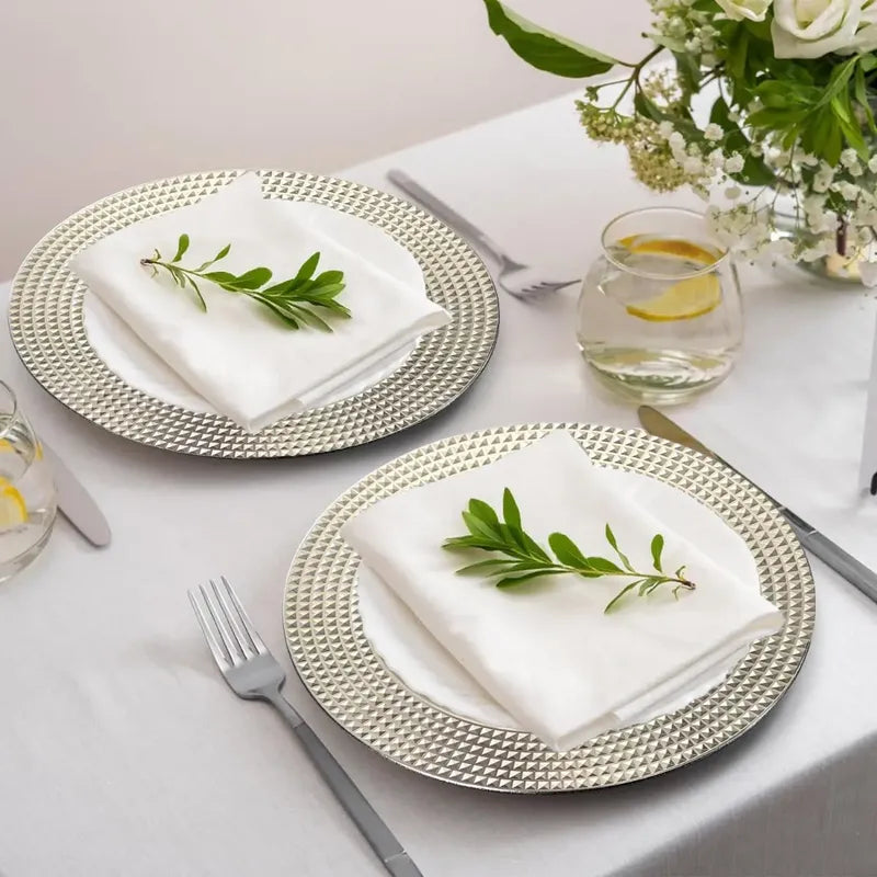 4 Plato Base Navideños Vajilla Navidad Juego De Platos 33cm