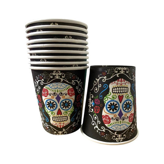 10 Vasos Desechables Halloween Vasos Calavera Halloween