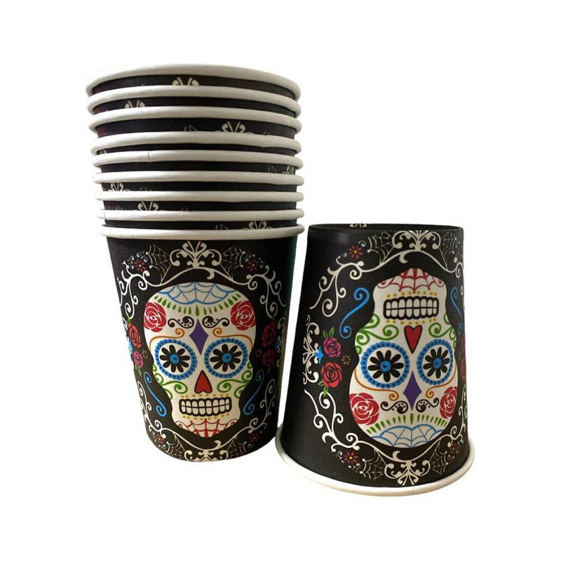10 Vasos Desechables Halloween Vasos Calavera Halloween