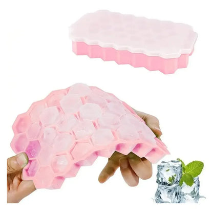 X2 Hielera Cubeta De Hielo Silicona Molde Para Hielo 37cav Multicolor