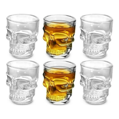 Vaso Shot Tequilero Calavera Vidrio Set 6 Pcs 65ml