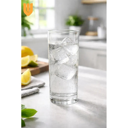 Pack 12 Vasos Vidrio Alto Jugos Cocteles Multiusos 200 Ml Transparencia Absoluta Acabado Brillante Visual Premium Bar Lounge Fiesta Celebración Servicio Bebidas Jugos Cervezas