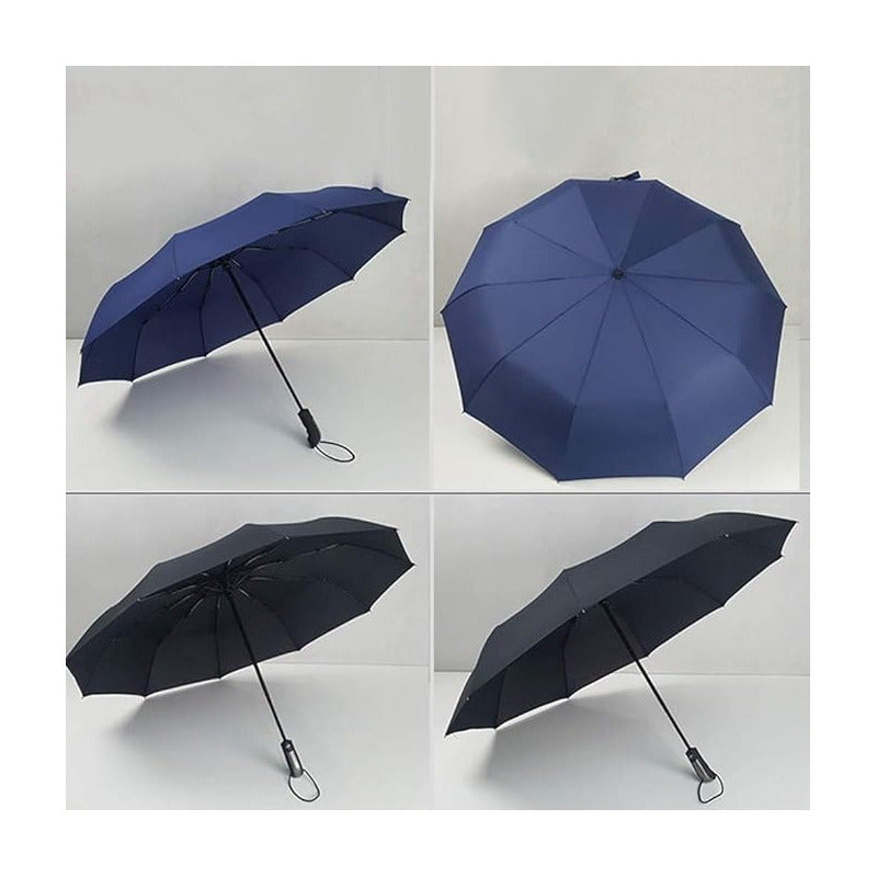 Parasol Retractil Plegable 8 Varill Reforzado Compacto Cali