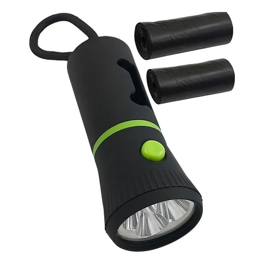 Dispensador Bolsas Mascotas Popo Caca Rollo Bolsas Luz Led Multicolor