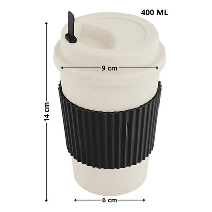 2 Vasos Para Café Vaso Fibra De Bambu Con Agitador Vasos Te