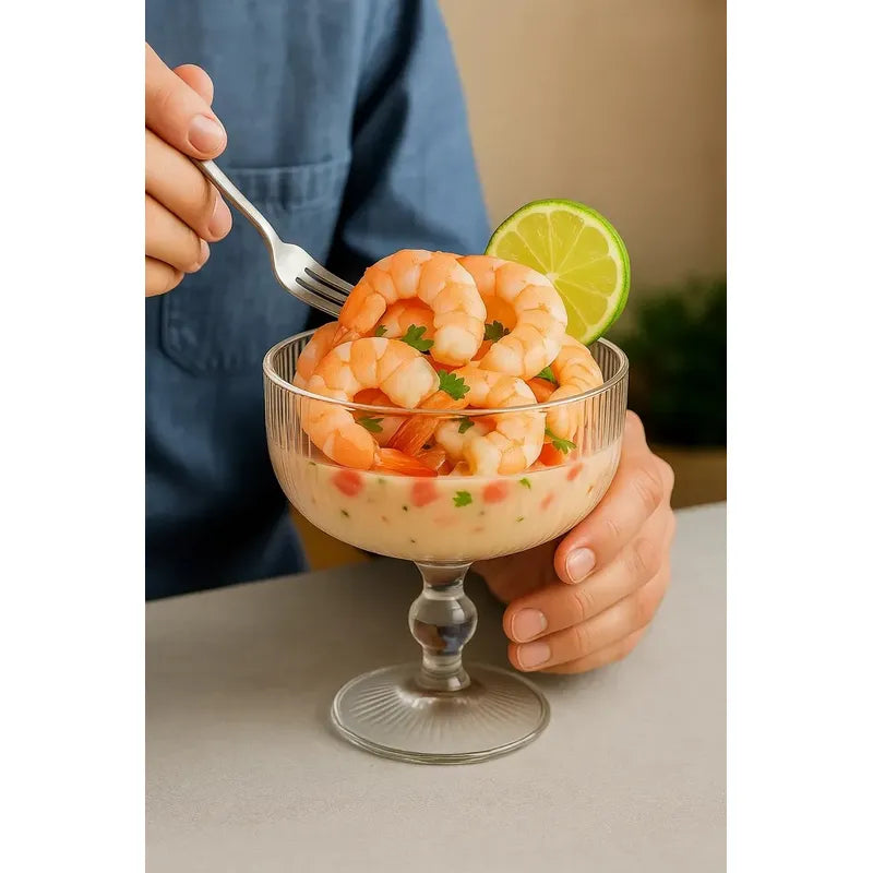 X6 Copas Vidrio Ceviche Coctel Mojito Pack 6 Transparente Presentacion Elegante Entradas Mariscos Postres Mesa Gourmet Hogar Cocina Reuniones Celebraciones Experiencia Premium