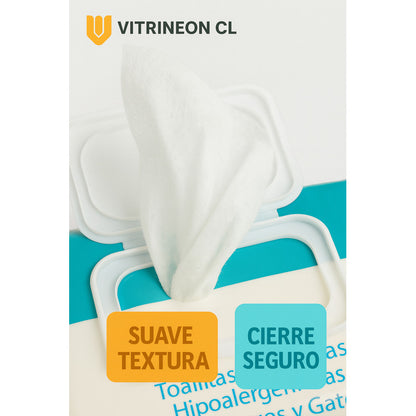 Toallas Humedas Aloe Vera  Mascota Limpieza Perro Gato 50und