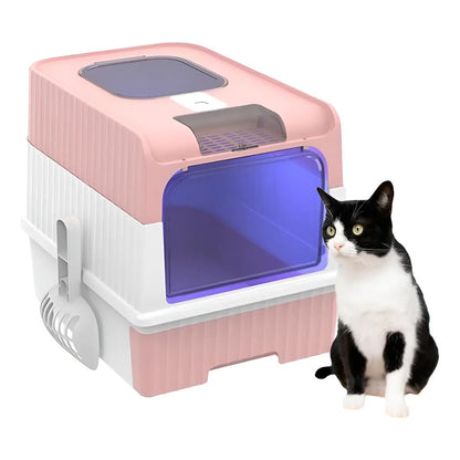 Arenero Xl Baño Sanitario Gatos Areneros Para Gatos Grandes Rosa