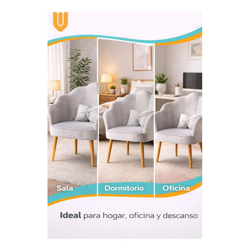 Silla Comedor Felpa Gris Capitone Respaldo Curvo 76cm Gris Claro Felpa Terciopelo Suave Elegante Moderno Decoracion Living Comedor Estilo Nordico Premium Sofisticado Capitone Acolchado Felpa...