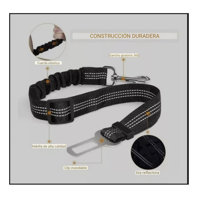 Cinturón De Seguridad Para Perro Gato Correa Elástica Auto Cinturon Auto Mascotas Perro Gato Cinturon Multicolor Vitrineon Cl