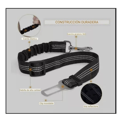 Cinturón De Seguridad Para Perro Gato Correa Elástica Auto Cinturon Auto Mascotas Perro Gato Cinturon Multicolor Vitrineon Cl