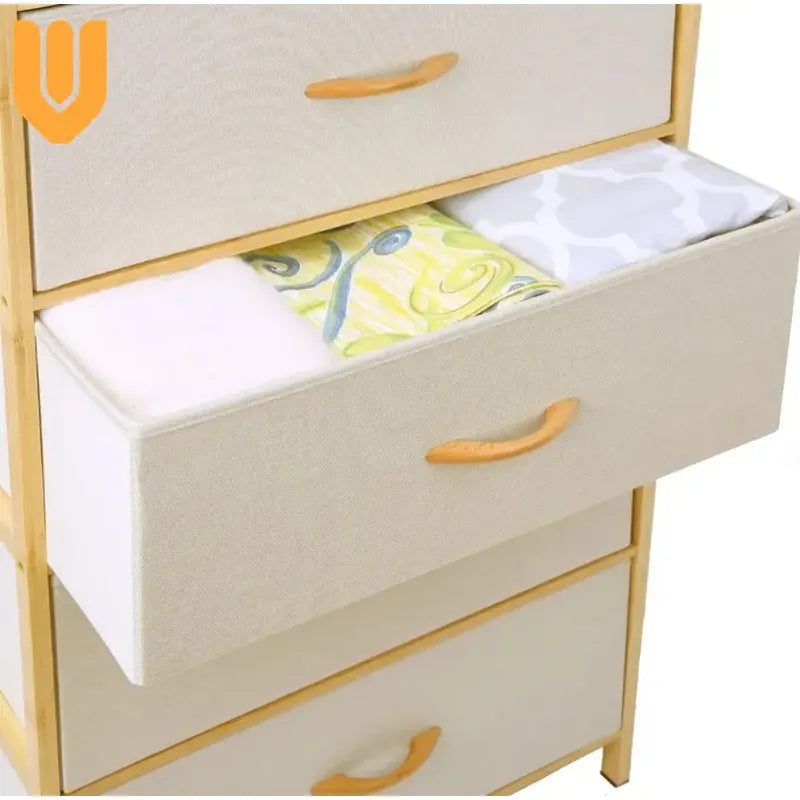 Estante Bambu 4 Niveles Baño Organizador Duradero Resistente Bambu/cajones Blancos