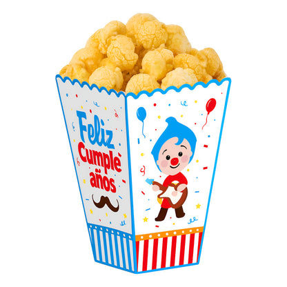 6 Cajas Cabritas Plim Plim Caja Para Cabritas Palomitas Plim Multicolor