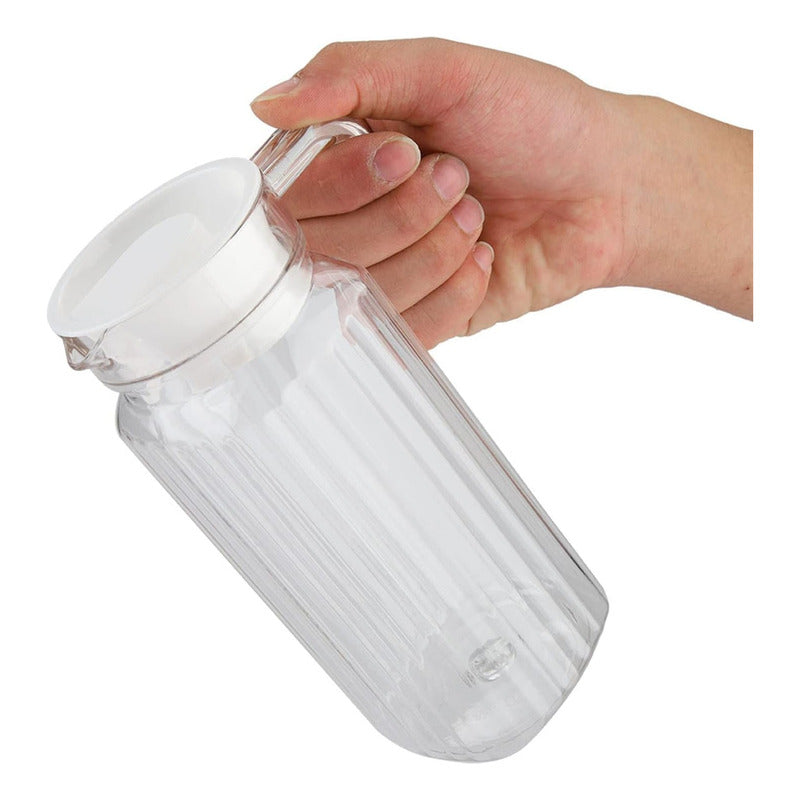 Set 3 Jarras De Vidrio Agua Jarra De Jugo Jarras Con Tapa