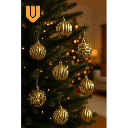 Set 8 Esferas Diámetro 12 5 Cm Plástico Extra Brillo Navidad