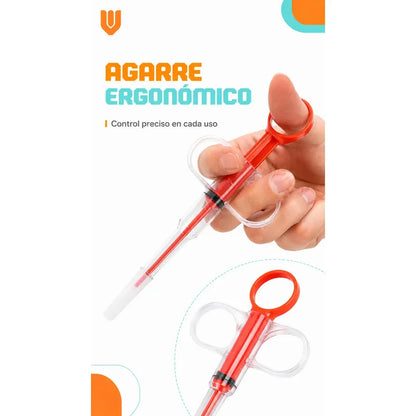 X2 Jeringa Aplicador Medicamento Jeringa Dosificador Mascota Multicolor
