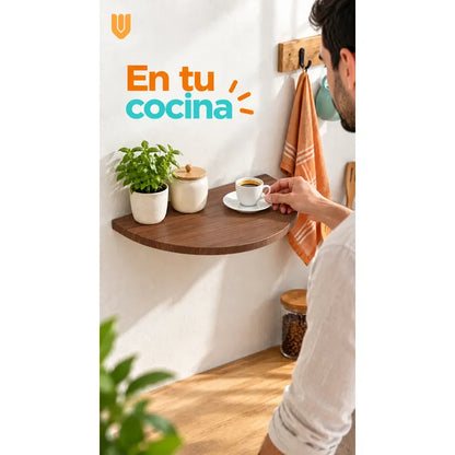 Repisa Flotante Semicircular Mdf Marron 40cm Vitrineon Cl Marron Repisa Mural Flotante Estante Decorativo Organización Recibidor Living Oficina Madera Mdf Muro Concreto Vestidor 40cm