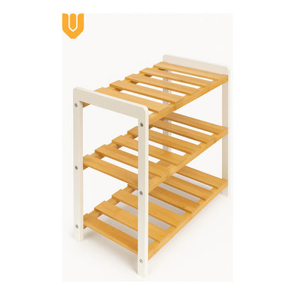 Orden Espacio Zapatos Bambu 3 Niveles Estante Hogar Limpio