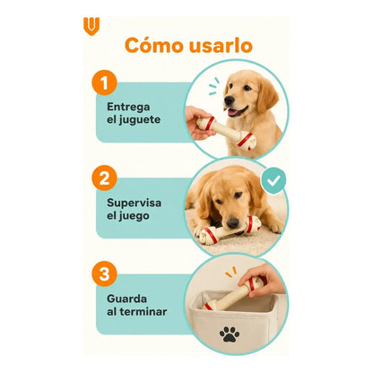 X2 Hueso Perro Cartilago Masticable Higiene Dental Sabor Hueso Cartílago Perros Grandes Masticable Comestible Sabor Carne Higiene Dental Antisarro Mordedor Duradero
