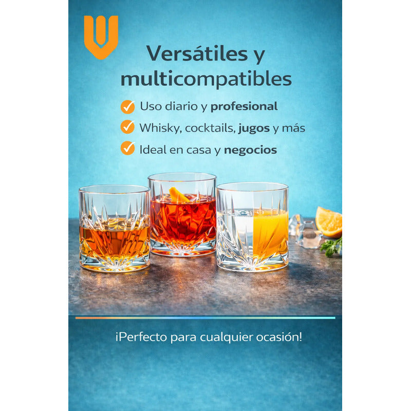 6 Vaso De Whisky Vintage Vasos Whisky Vaso De Vidrio 300 Ml Transparente