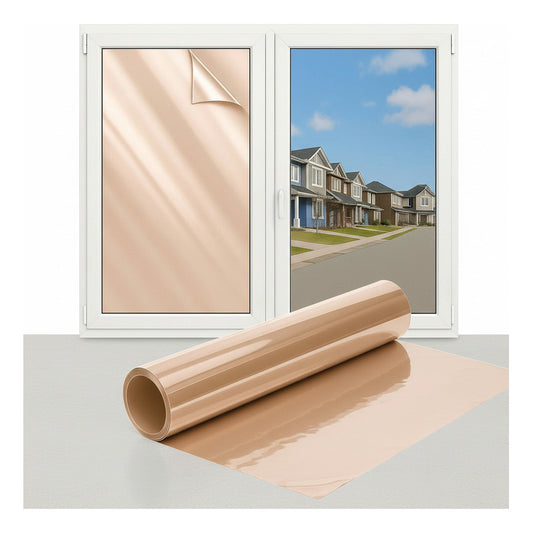 Vinil Espejo Privacidad Film Solar Ventanas Calor Rayos Uv Coral