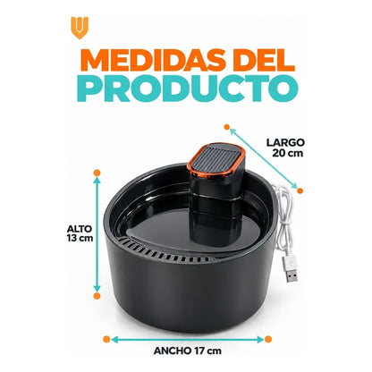 Filtro Bebedero Perro Gato Fuente Agua Automático Usb Negro Fuente Bebedero Automático Agua Gatos Perros Usb Filtro Recirculante Mascotas Compacto Negro Hogar