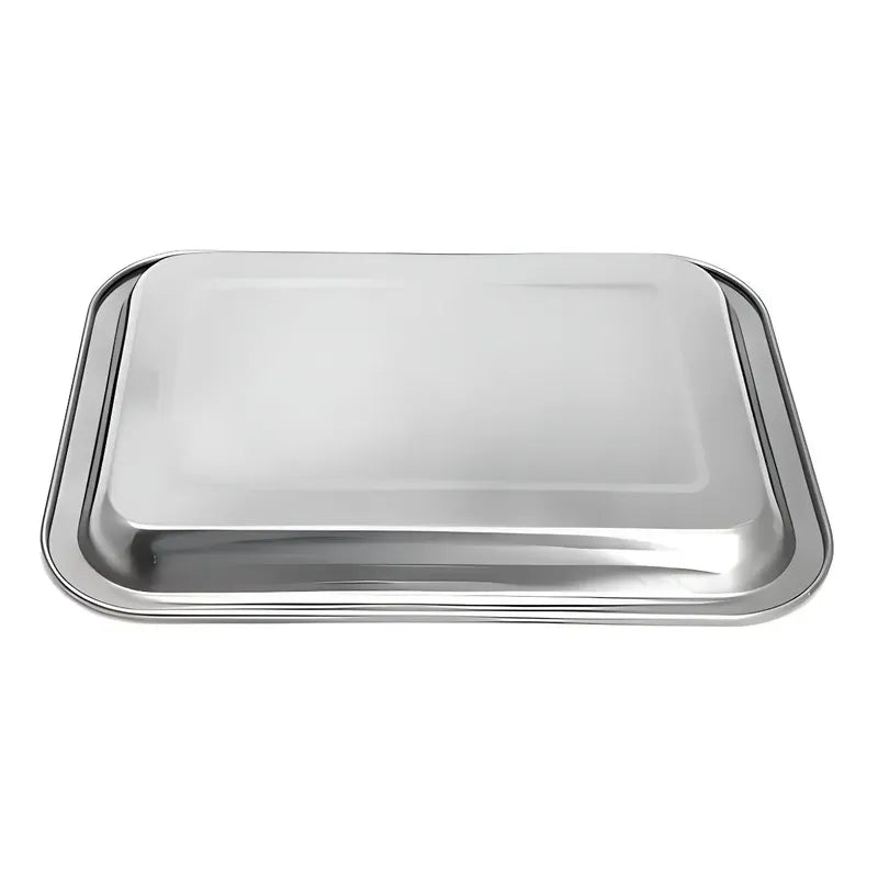 Set X4 Bandeja Para Horno Bandeja Acero Inoxidable Multiuso Gris
