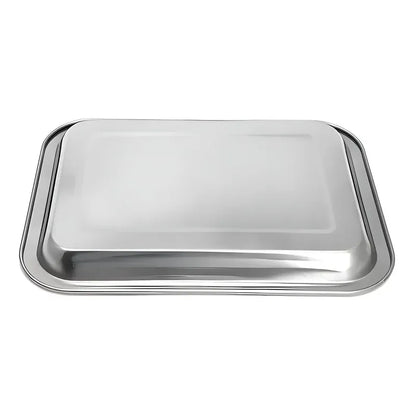 Set X4 Bandeja Para Horno Bandeja Acero Inoxidable Multiuso Gris