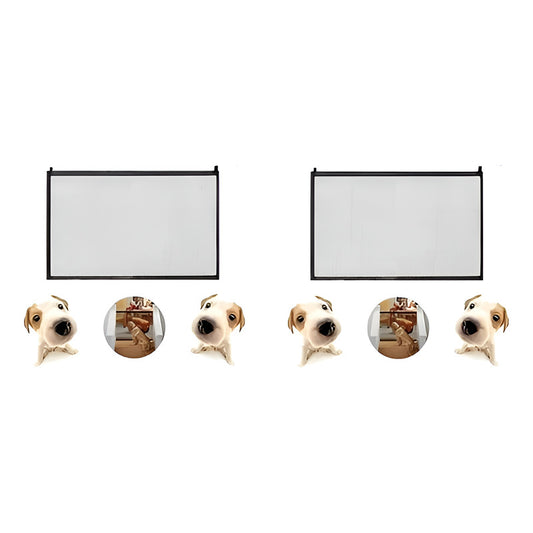Pack X2 Puerta De Seguridad Plegable Magica Malla Mascotas  Negro - 619