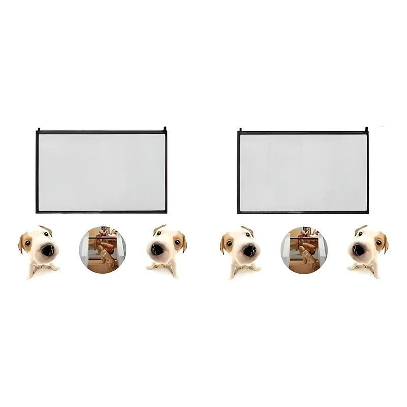Pack X2 Puerta De Seguridad Plegable Magica Malla Mascotas  Negro - 619