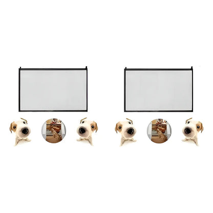 Pack X2 Puerta De Seguridad Plegable Magica Malla Mascotas  Negro - 619