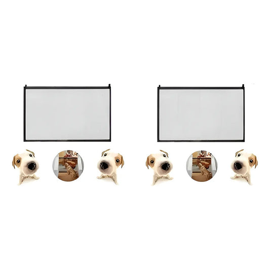 Pack X2 Puerta De Seguridad Plegable Magica Malla Mascotas  Negro
