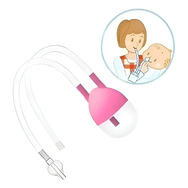 Aspirador Nasal Sacamocos Bebe Aspirador Nasal Bebe Deposito Rosado