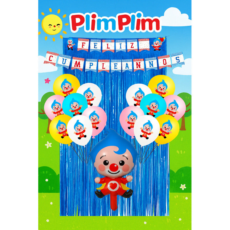 Set De Cumpleaños Plim Plim Set Globos Decoracion Cumpleaños