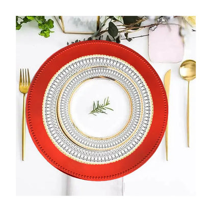4 Plato Base Navideños Vajilla Navidad Juego De Platos 33cm