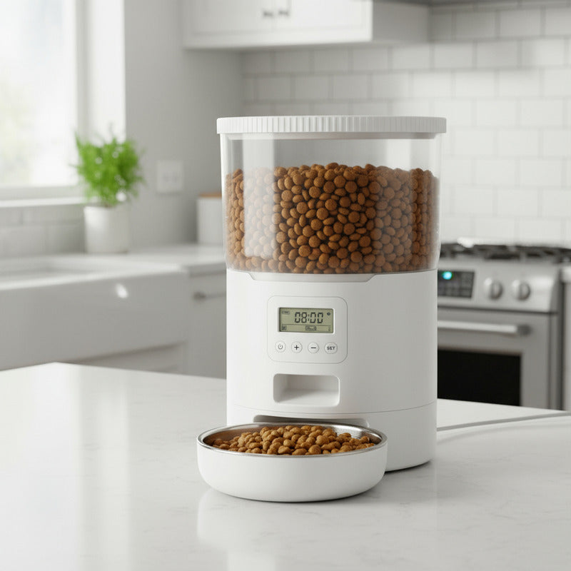 Dispensador Automatico Alimentos Mascotas Comedero 4 Litros