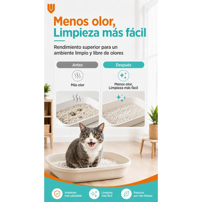 Arena Gatos Aglutinante Sanitaria Tofu Te Verde 2.6kg Clean Arena Sanitaria Tofu Te Verde 7 Litros Aglomerante Biodegradable Absorcion Control Olores 99 Porciento Libre Polvo Gatos - 2.6kg